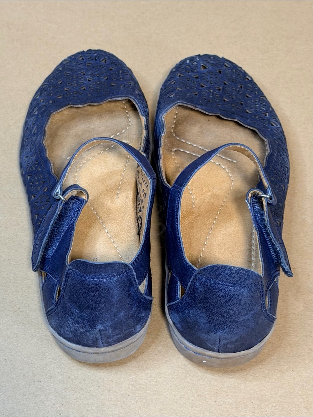 Earth Spirit Blue Mary Jane Casual Shoes Adjustable Strap Faux Leather Womens 9. - Picture 6 of 8